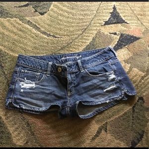 American Eagle Distressed Short Shorts
